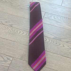 Etro Vibrant Purple and Pink Striped Tie - Like New